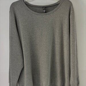 Torrid Sleep 2X Gray Fleece Pullover Long Sleeve Soft Cozy Loungewear Casual